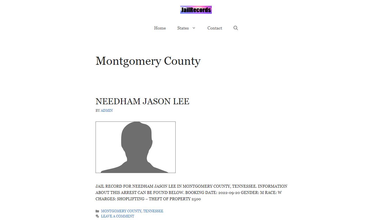 Montgomery County Arrest Records